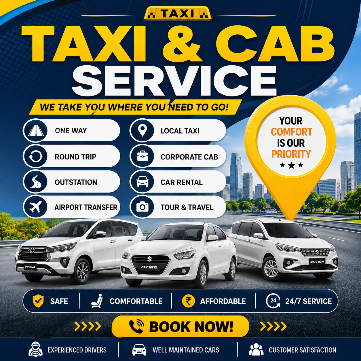 Taxi Cab service in Ahmedabad