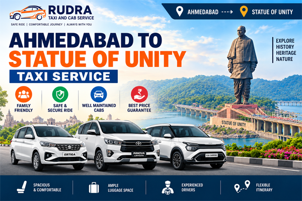 Ahmedabad to Statue of Unity Taxi Service